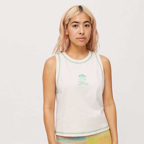 Urban Outfitters Tops - Urban Outfitters Iris Contrast Stitch Relaxed Tank Top NWT